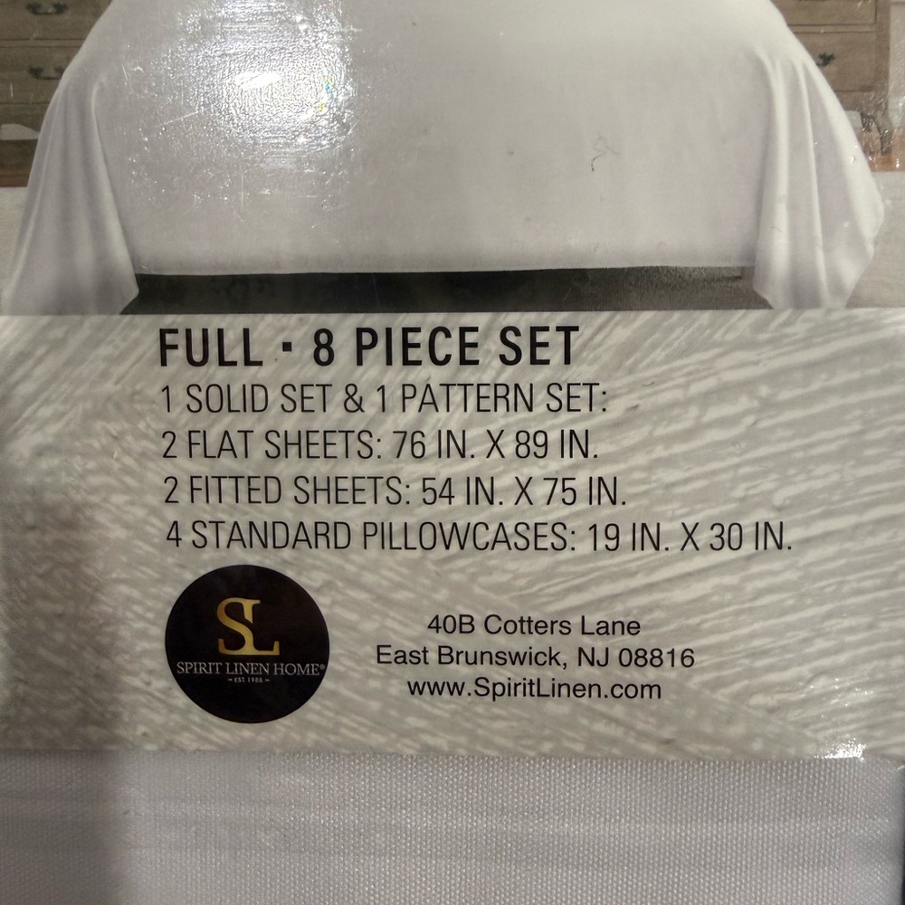Ashley Cooper Full 8-Piece Bedding Set - White and Gray